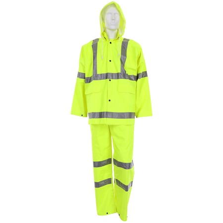 Mcr Safety Garments, Luminator, .38mm, PVC/Poly, Suit, 3 PC,  2083SRX6